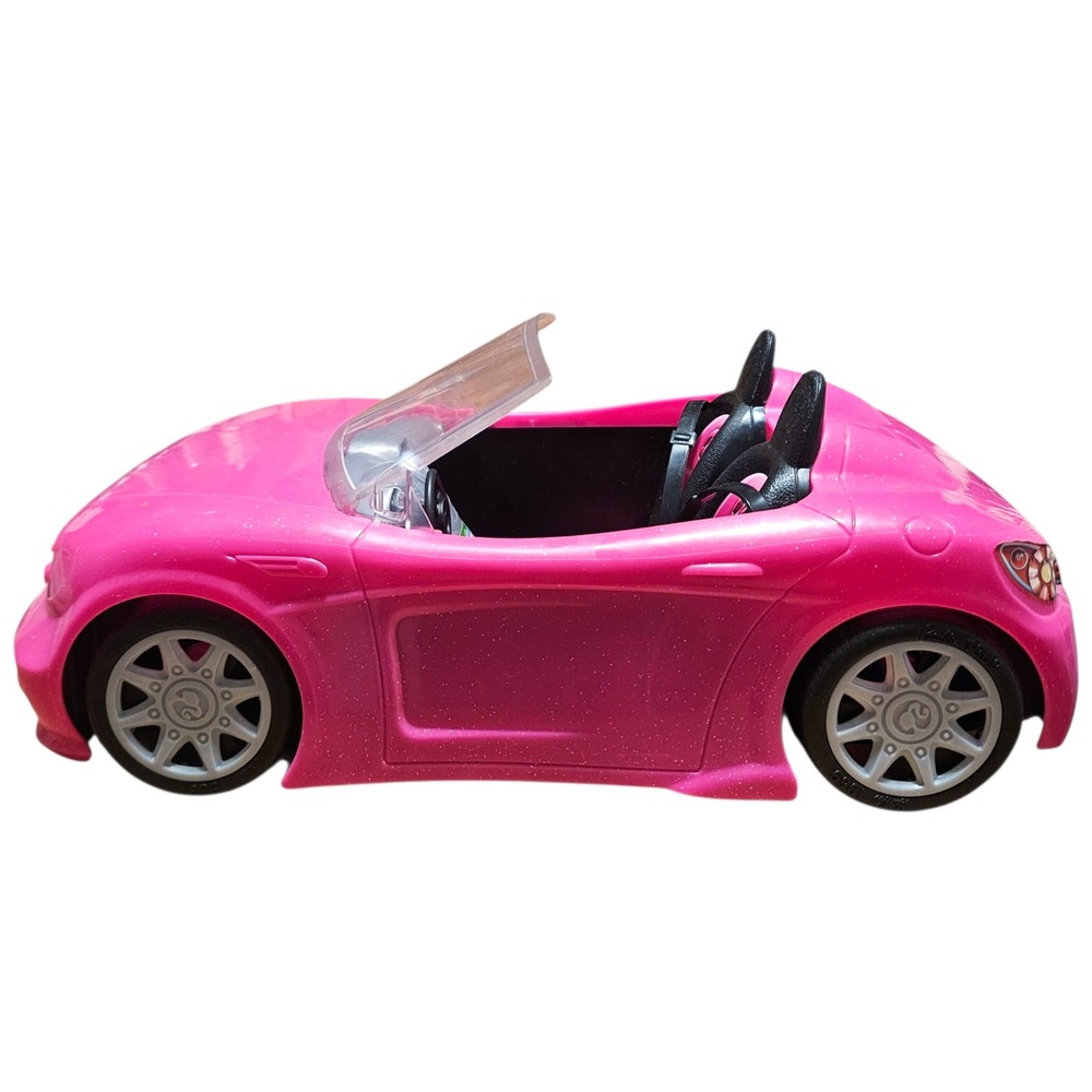 2013 Mattel Barbie Glam Convertible BDF38 Pink Glitter Car Seat Belts